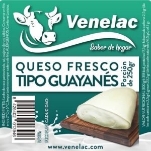 Queso Guayanés <br>Venelac envase 250g aprox.