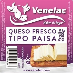 Queso Paisa<br> Venelac 250g aprox.