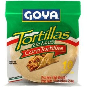 Tortilla Maíz Goya <br>10 tortillas. 250g