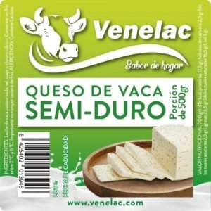 Queso Semiduro Venelac <br>Empaque 390g aprox.